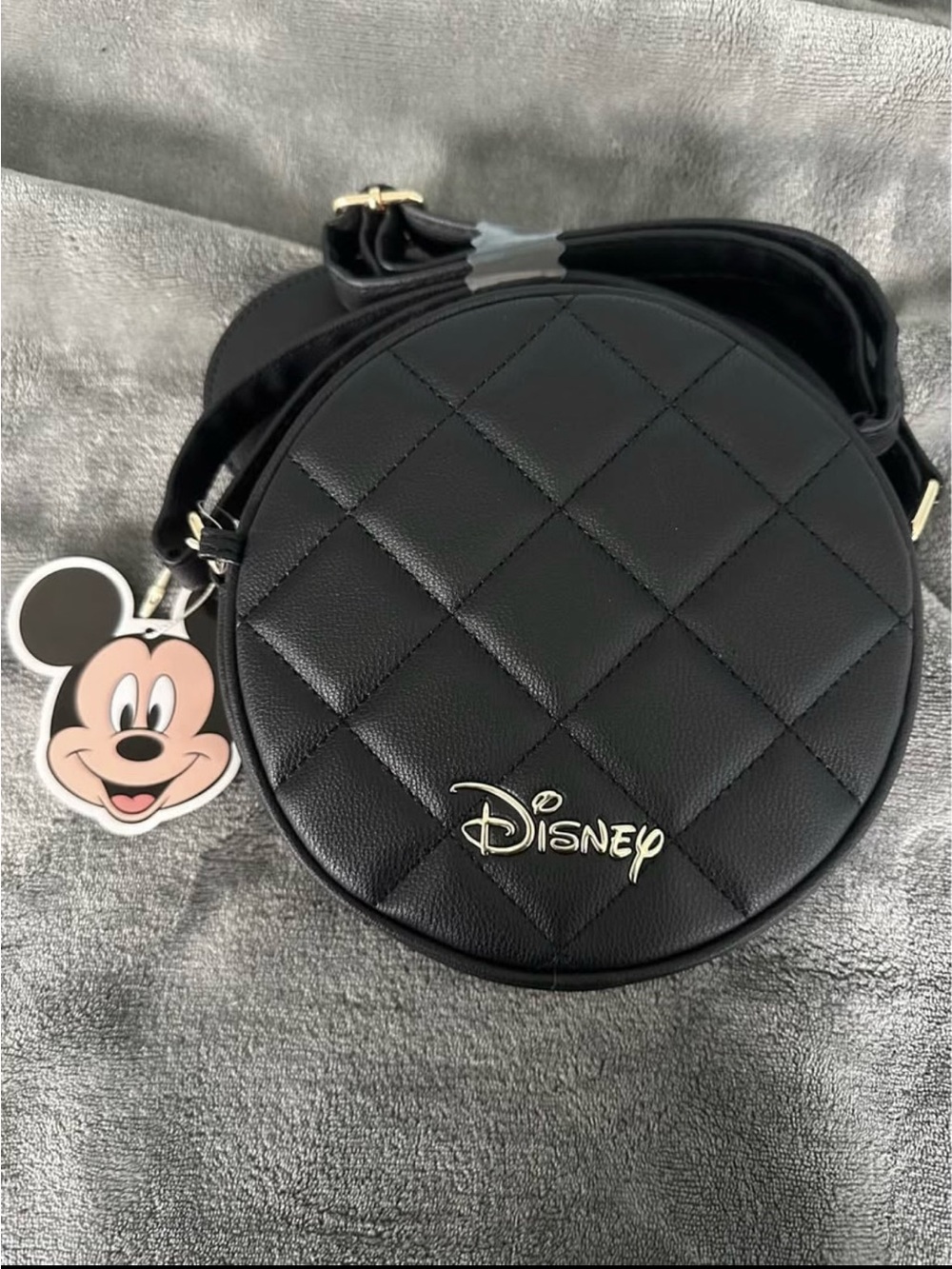 Disney Black Quilted Round Crossbody Bag